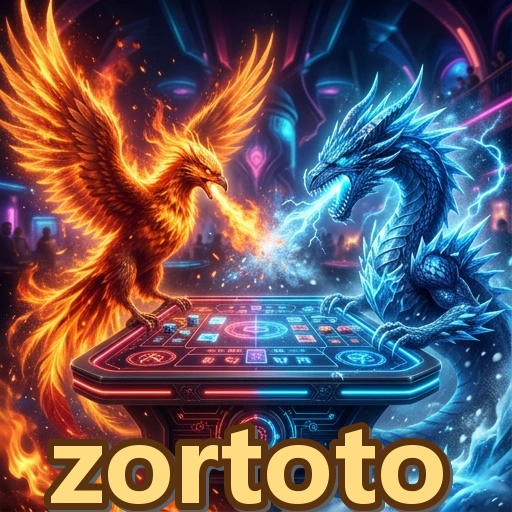 Visual akses seluler zortoto Indonesia di ponsel Android, antarmuka gelap dengan aksen merah emas